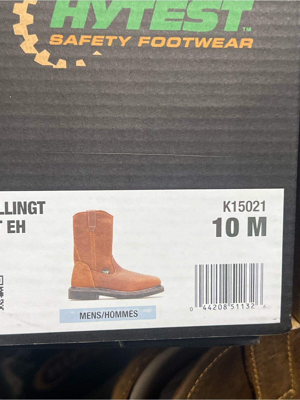 New Men's Hytest Wellington ST XRD Met Brown Leather Work Boots Oil Resistant - Picture 13 of 13